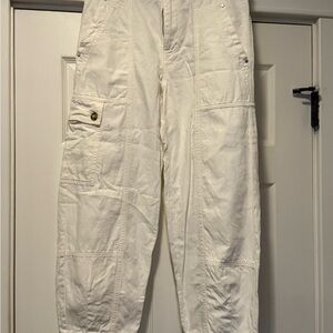 Anthropologie cargo cropped pant